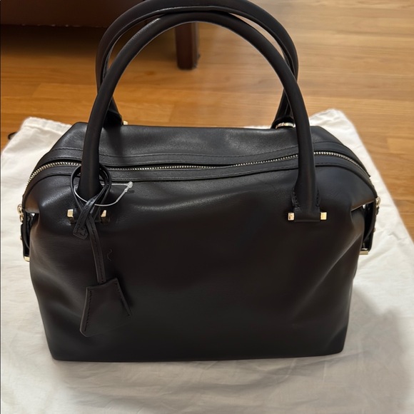 Made for Italic Black Leather Satchel - Picture 1 of 9